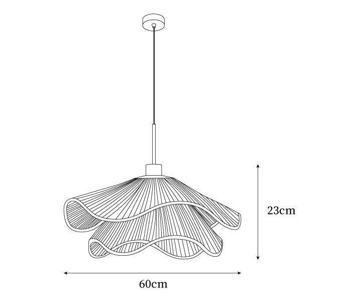 Handmade Straw Hat Metal Pendant Lamp — product view 5