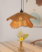 Handmade Straw Hat Metal Pendant Lamp — product view 7