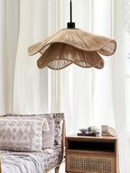 Handmade Straw Hat Metal Pendant Lamp — product view 15