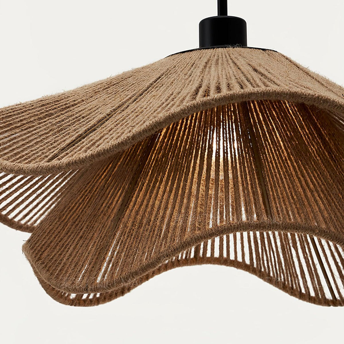Handmade Straw Hat Metal Pendant Lamp — product view 16