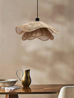 Handmade Straw Hat Metal Pendant Lamp — product view 17