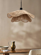 Handmade Straw Hat Metal Pendant Lamp — product view 20