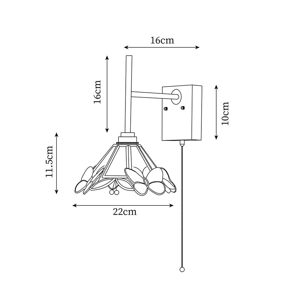 Valerie Butterfly Glass Wall Lamp — product view 5