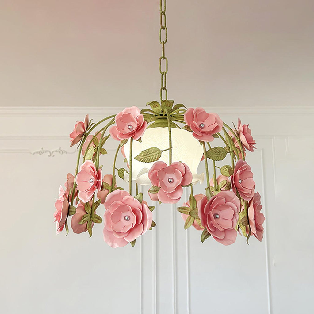 Romantische Flowers Glass Pendant Lamp — product view 3