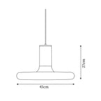 Red Frisbee Metal Pendant Lamp — product view 5