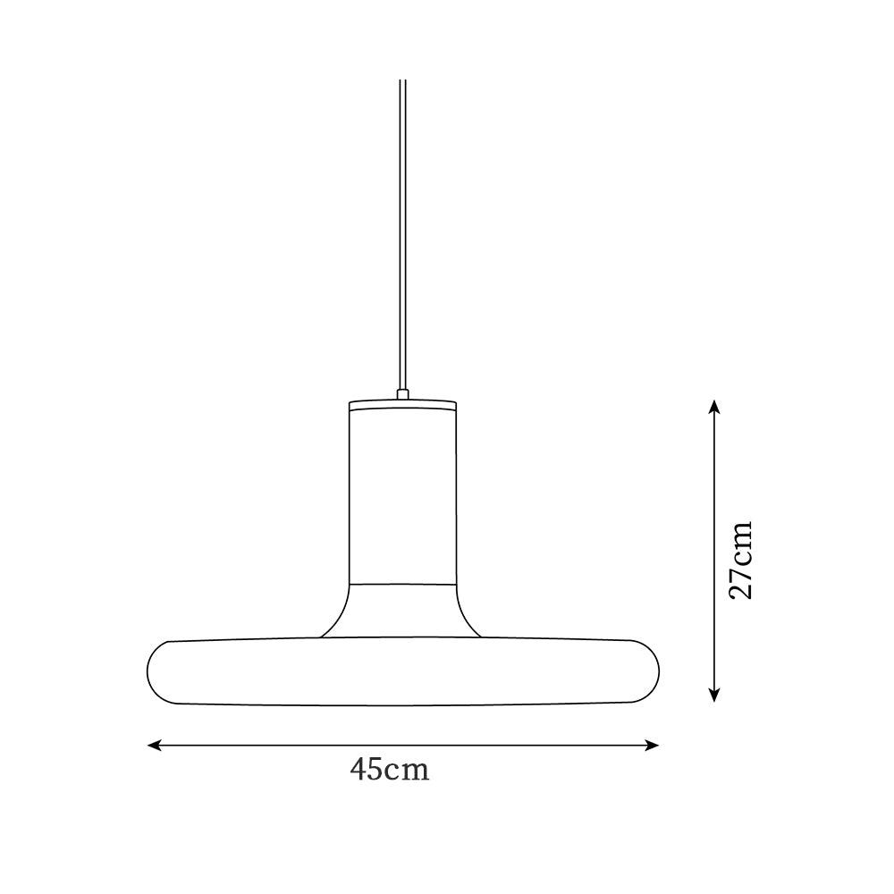 Red Frisbee Metal Pendant Lamp — product view 5