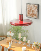 Red Frisbee Metal Pendant Lamp — product view 6