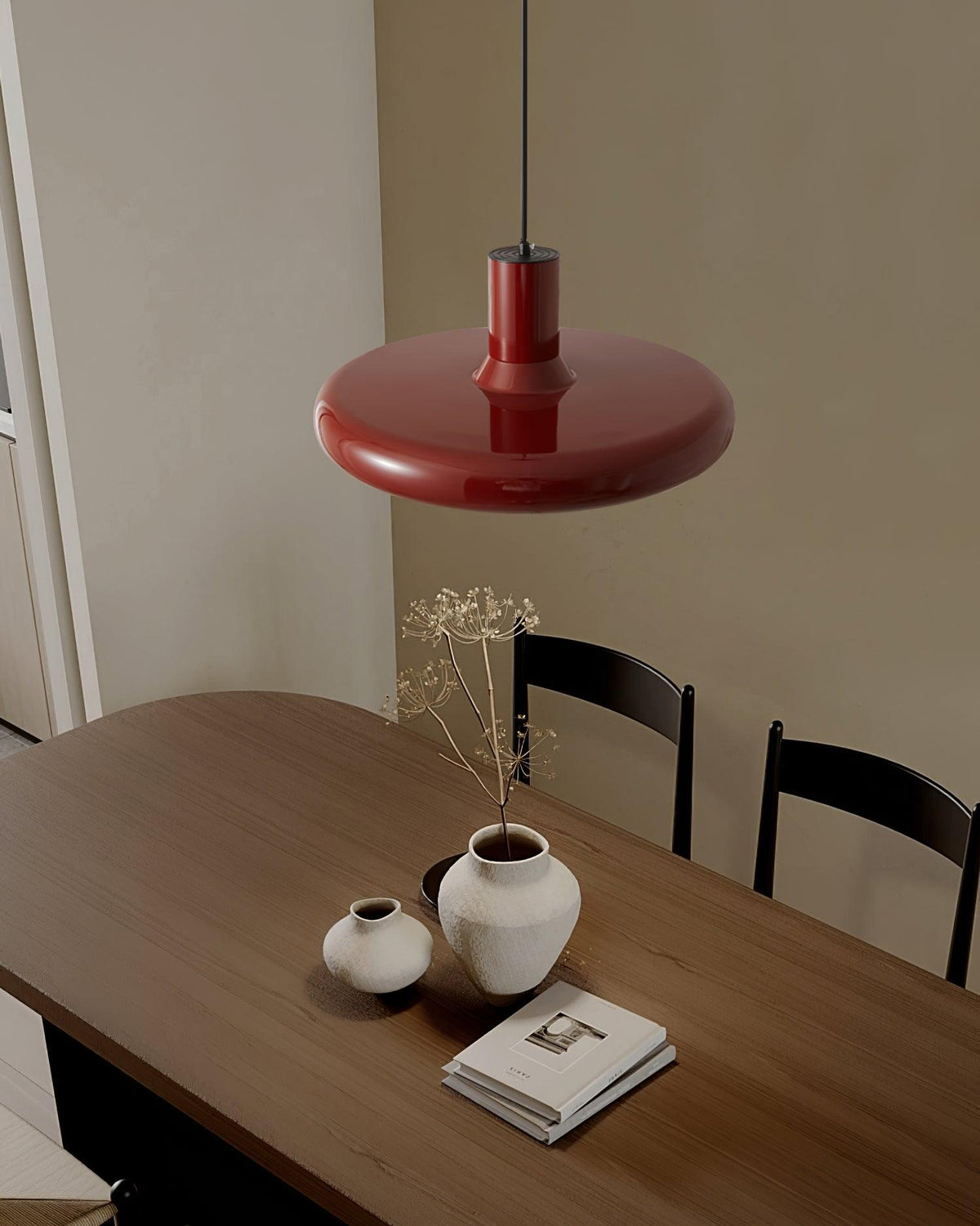 Red Frisbee Metal Pendant Lamp — product view 9