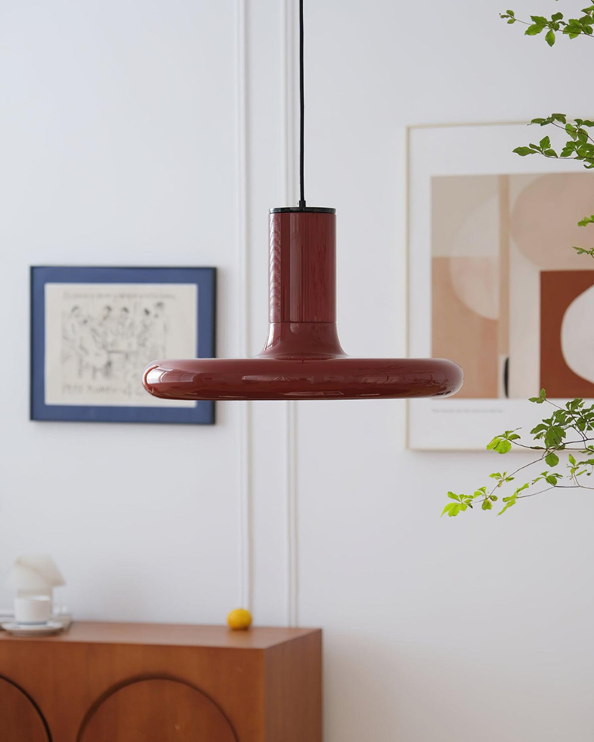 Red Frisbee Metal Pendant Lamp — product view 14