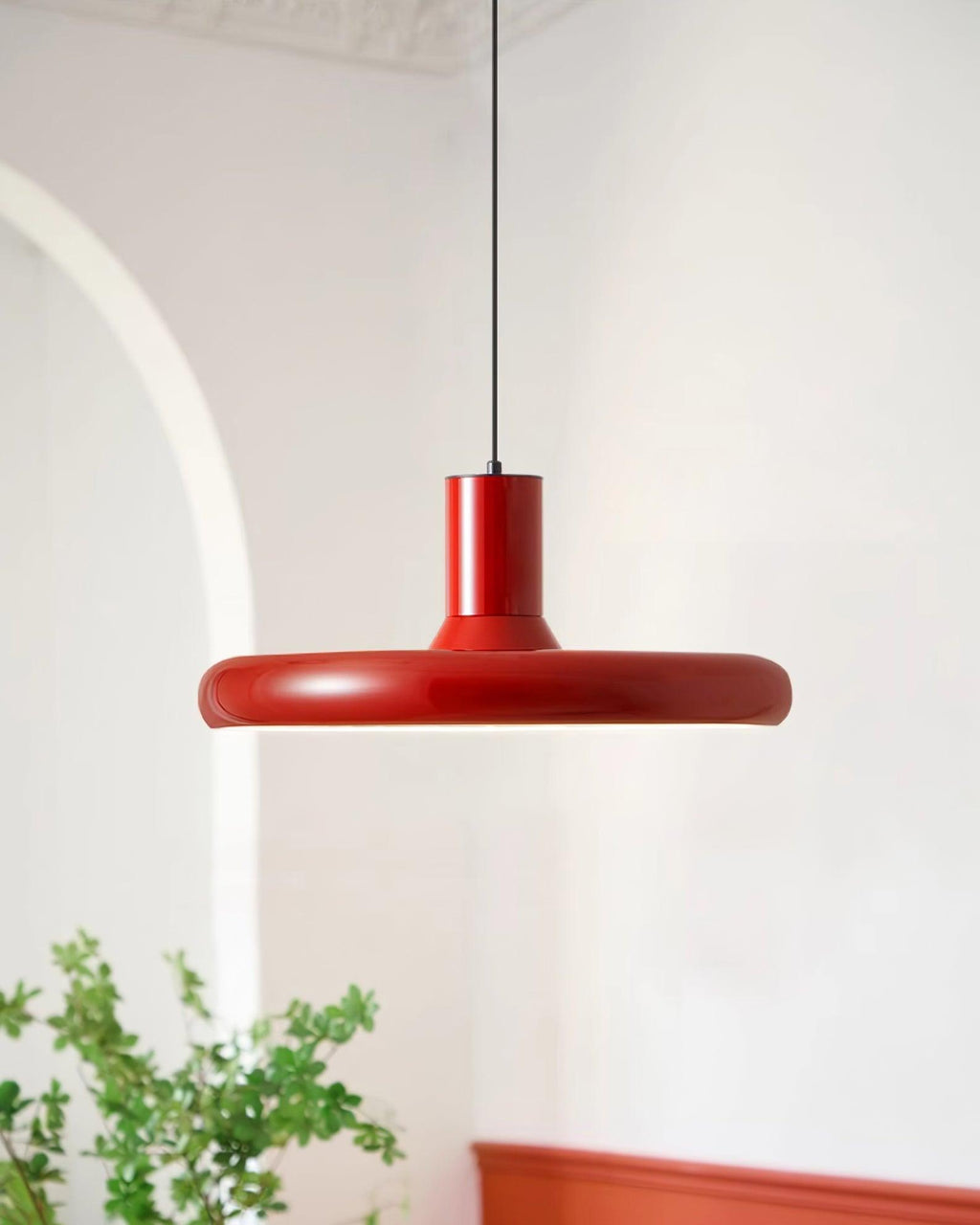 Red Frisbee Metal Pendant Lamp — product view 22