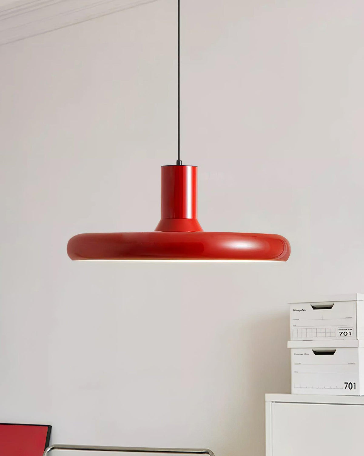Red Frisbee Metal Pendant Lamp — product view 24