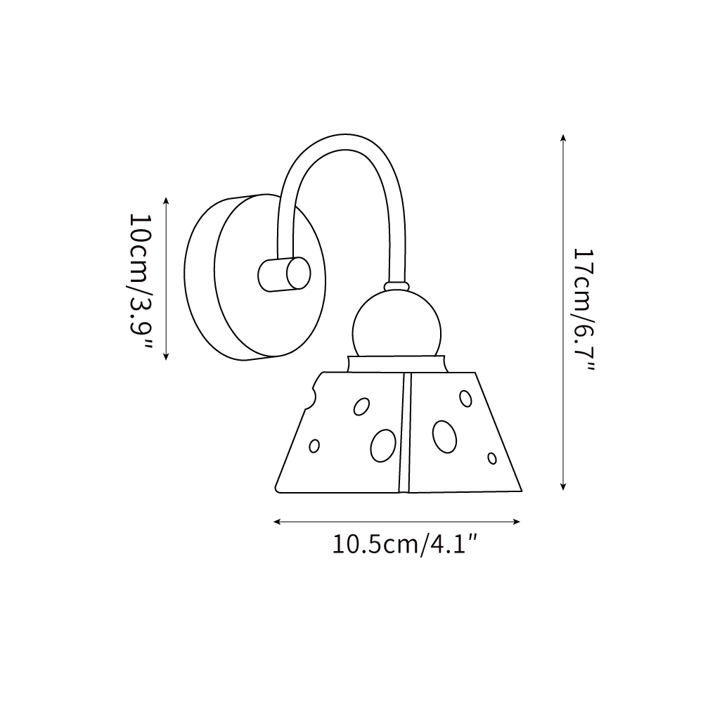 Cheese Metal Wall Lamp — product view 4