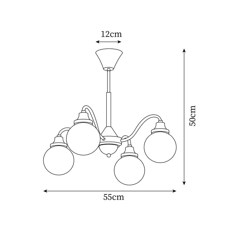 Tillary Retro Glass Chandelier — product view 5