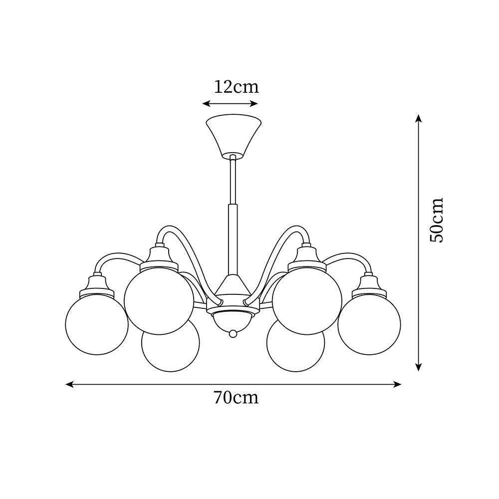 Tillary Retro Glass Chandelier — product view 6