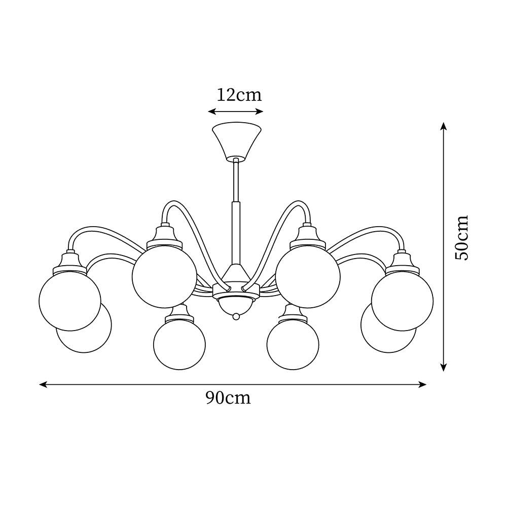 Tillary Retro Glass Chandelier — product view 7