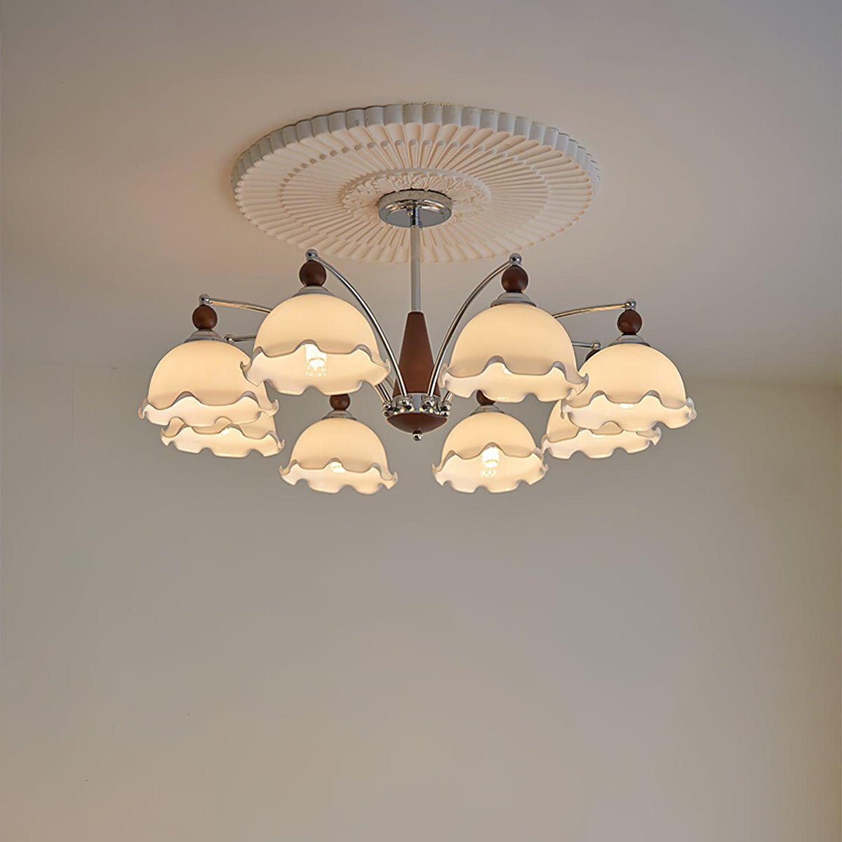 Claudia Flowers Glass Chandelier — product view 2