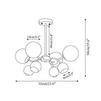 Modern Dome Glass Chandelier — product view 5