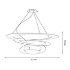 Micro LED Metal Chandelier — product view 5
