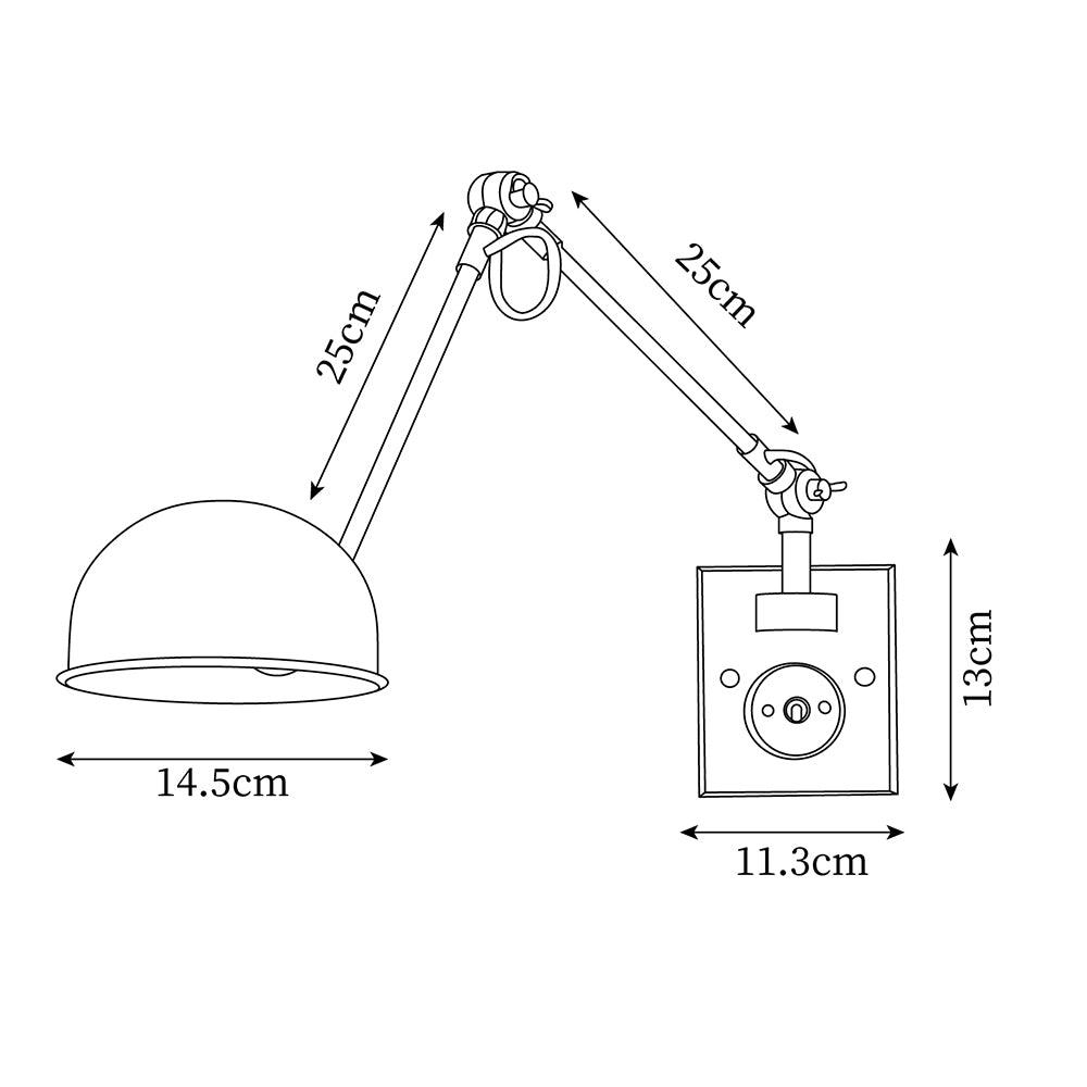 Blair Swing Arm Wood Wall Lamp — product view 3