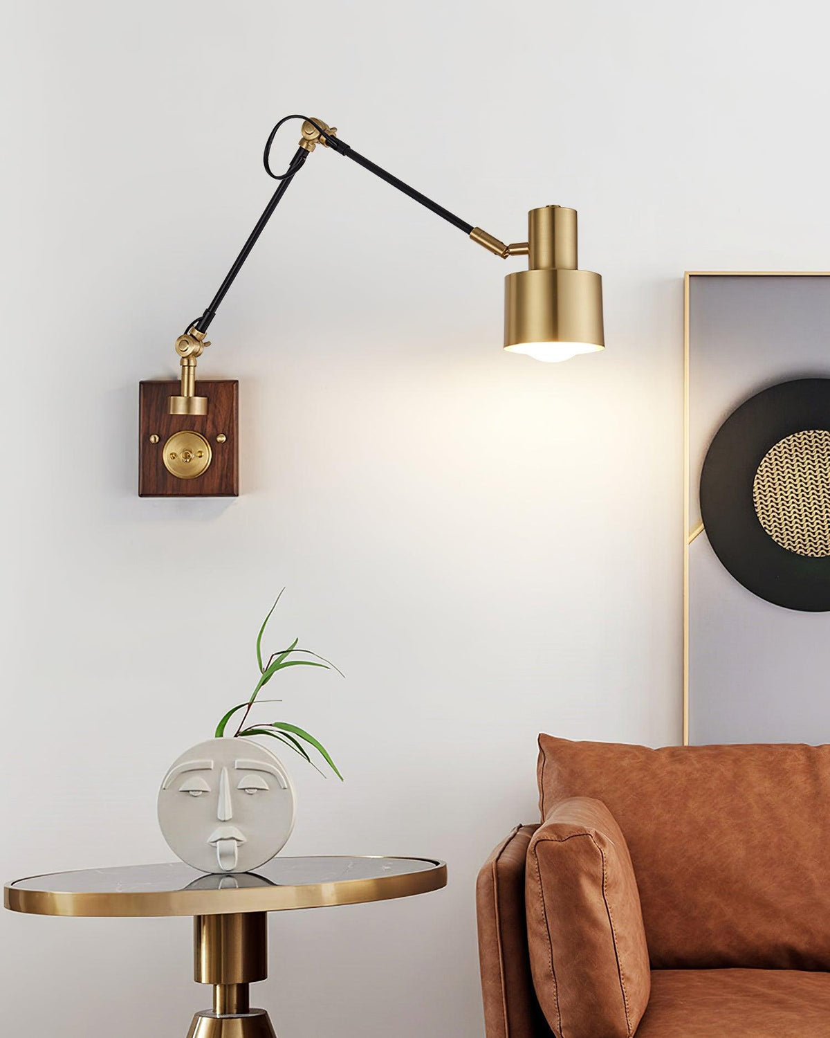 Blair Swing Arm Wood Wall Lamp — product view 5