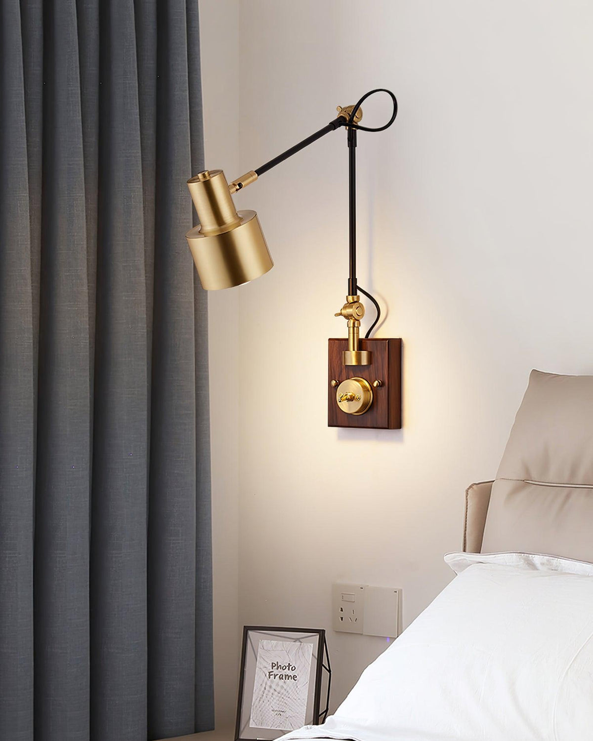 Blair Swing Arm Wood Wall Lamp — product view 8