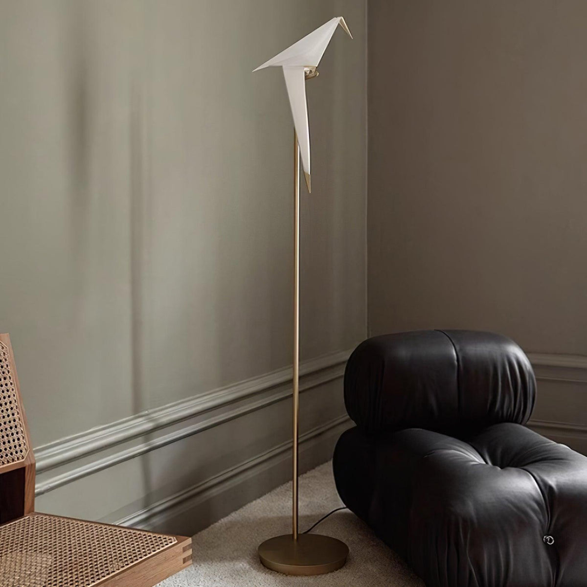 White Paper Crane Floor Lamp — product view 13
