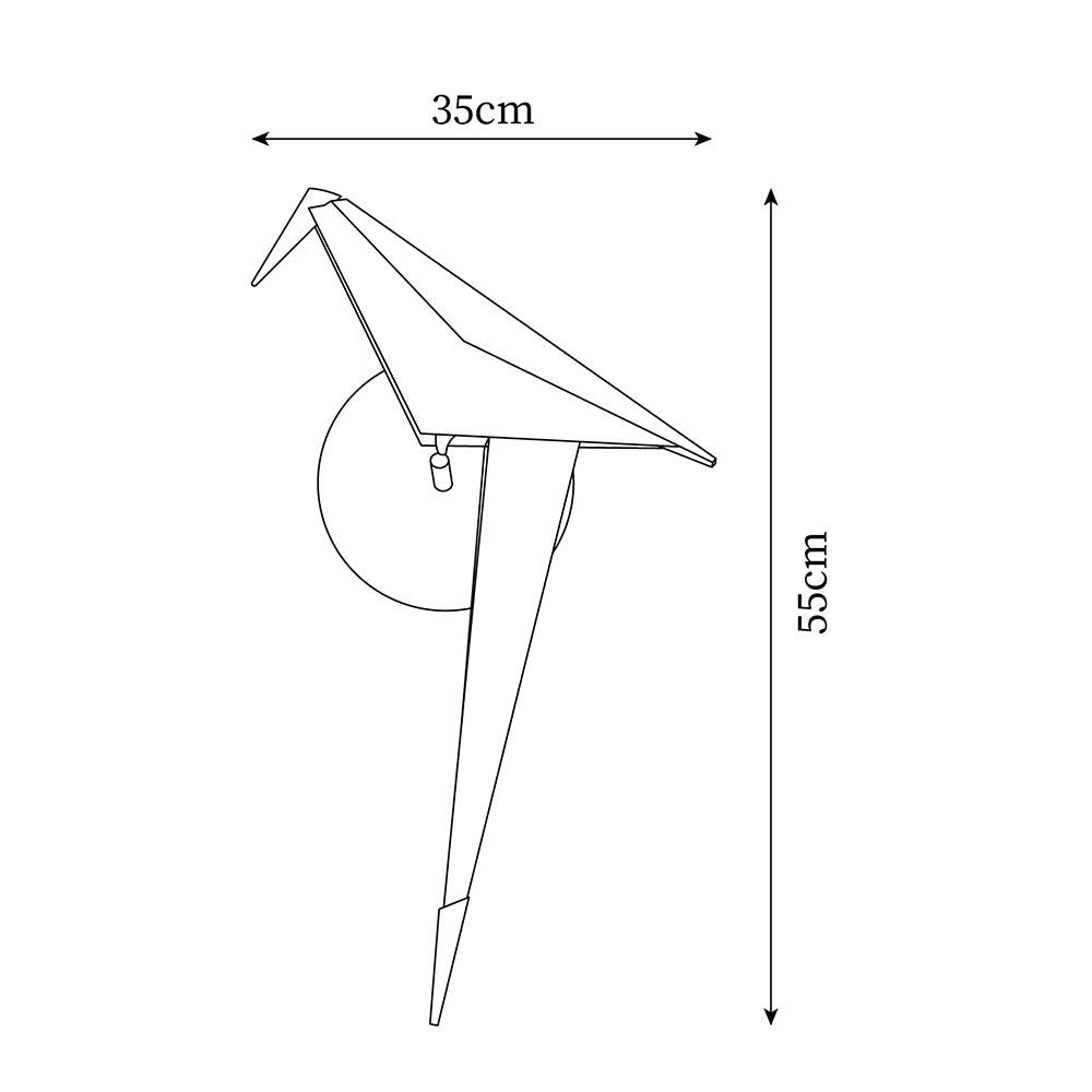 White Paper Crane Wall Lamp — product view 5