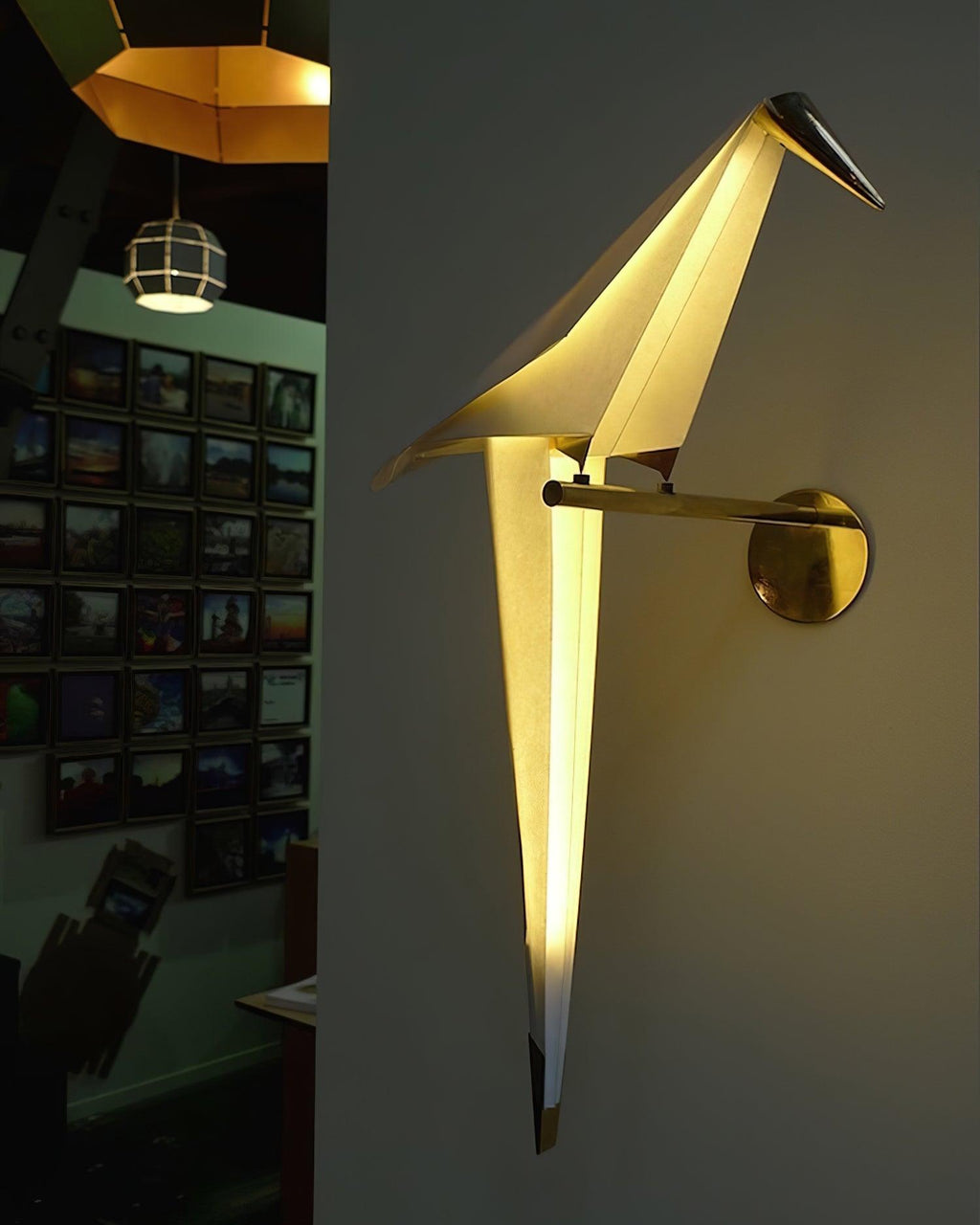 White Paper Crane Wall Lamp — product view 6