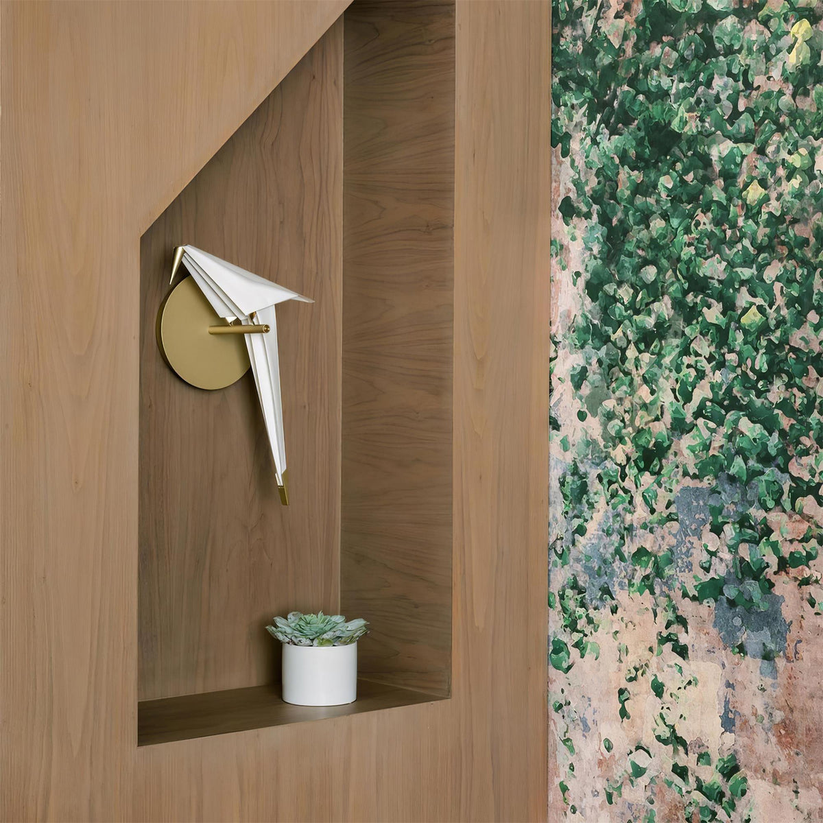 White Paper Crane Wall Lamp — product view 9