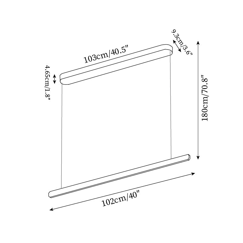 Faretto Linear Aluminum Pendant Lamp — product view 6