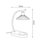 Perla Pleated Metal Table Lamp — product view 5