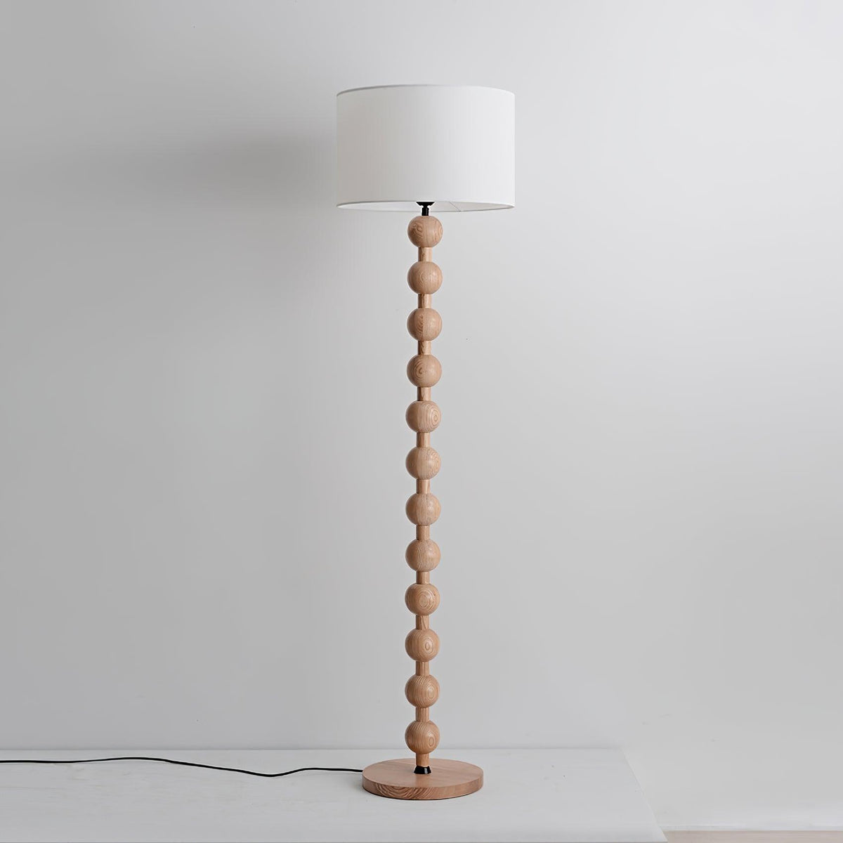 Hugo Barbell Wood Floor Lamp — product view 3