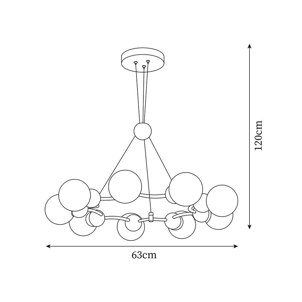 Orbi Modern Metal Chandelier — product view 6