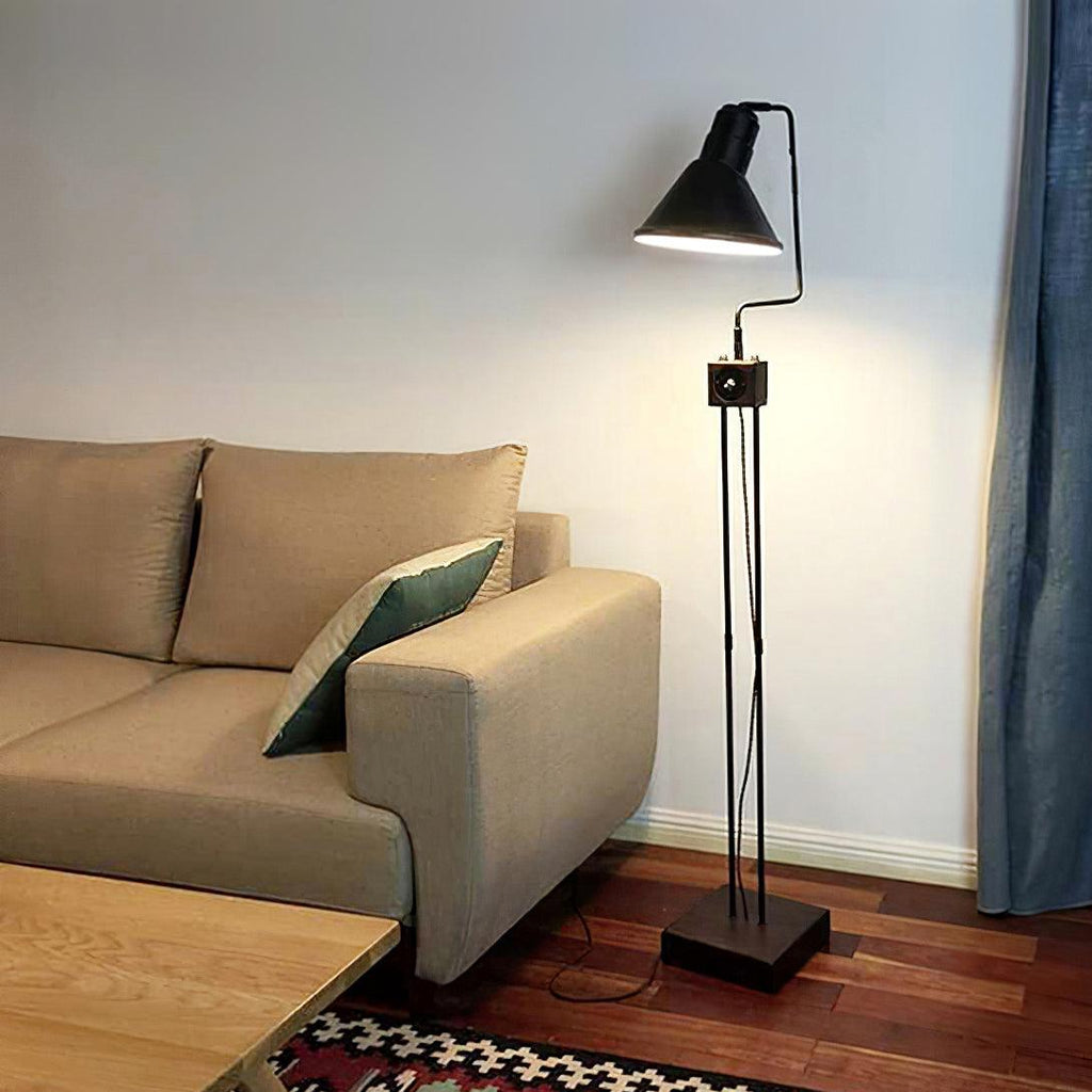 Retro Toia Wood Floor Lamp — product view 3