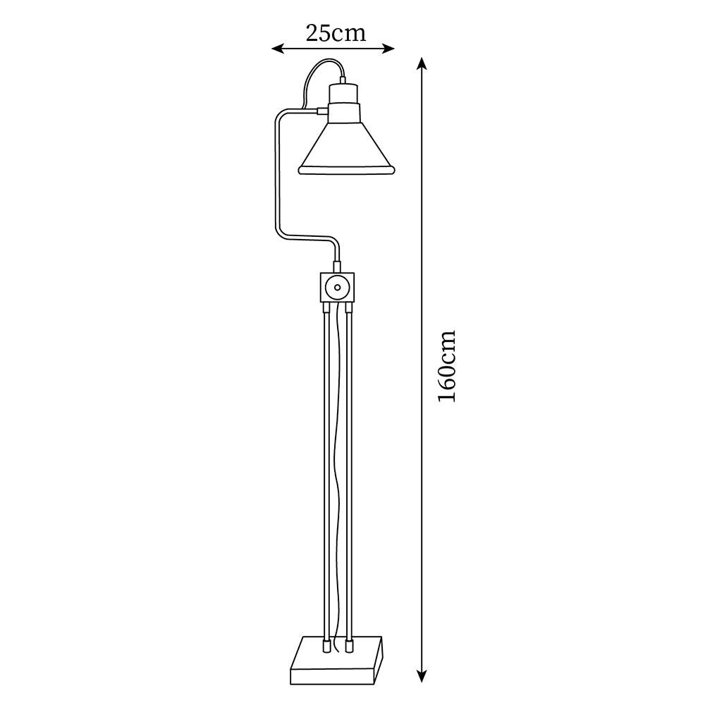 Retro Toia Wood Floor Lamp — product view 5