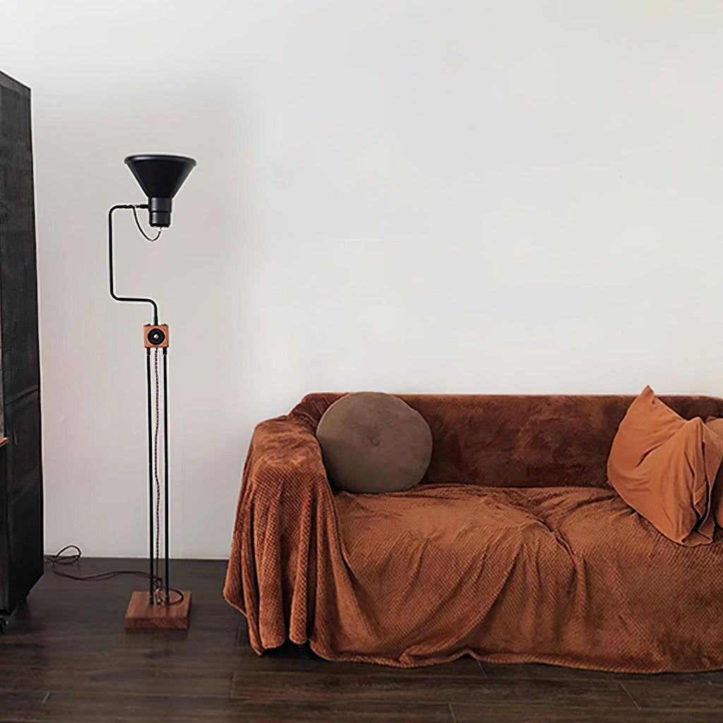 Retro Toia Wood Floor Lamp — product view 10