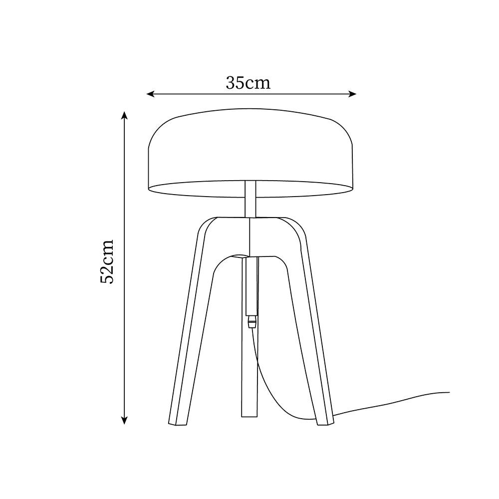 Towa Wood Table Lamp — product view 5