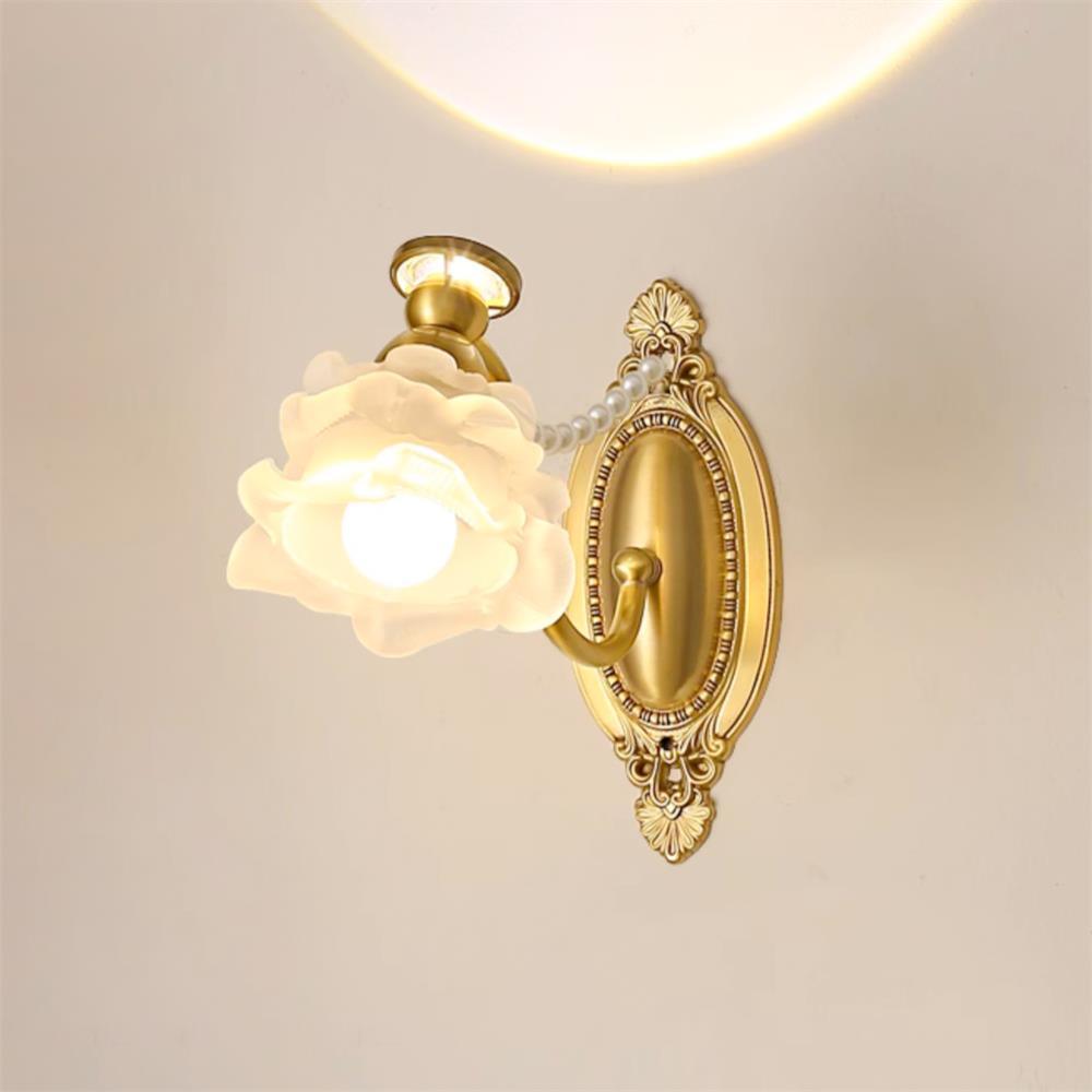 Brass Floral Wall Lamp — product view 2