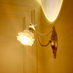 Brass Floral Wall Lamp — product view 3