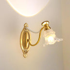 Brass Floral Wall Lamp — product view 6