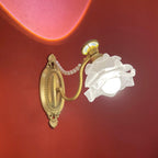 Brass Floral Wall Lamp — product view 8