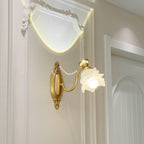 Brass Floral Wall Lamp — product view 10