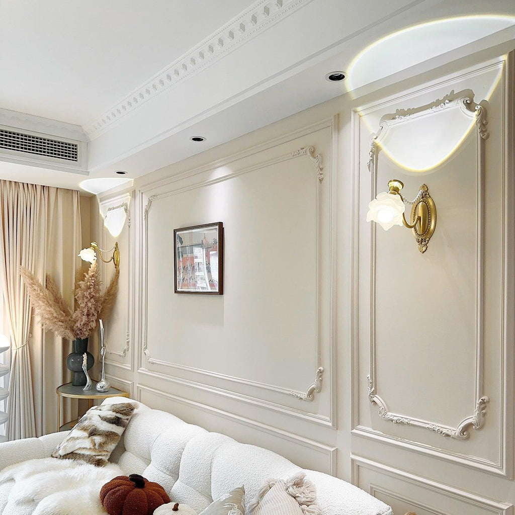 Brass Floral Wall Lamp — product view 11