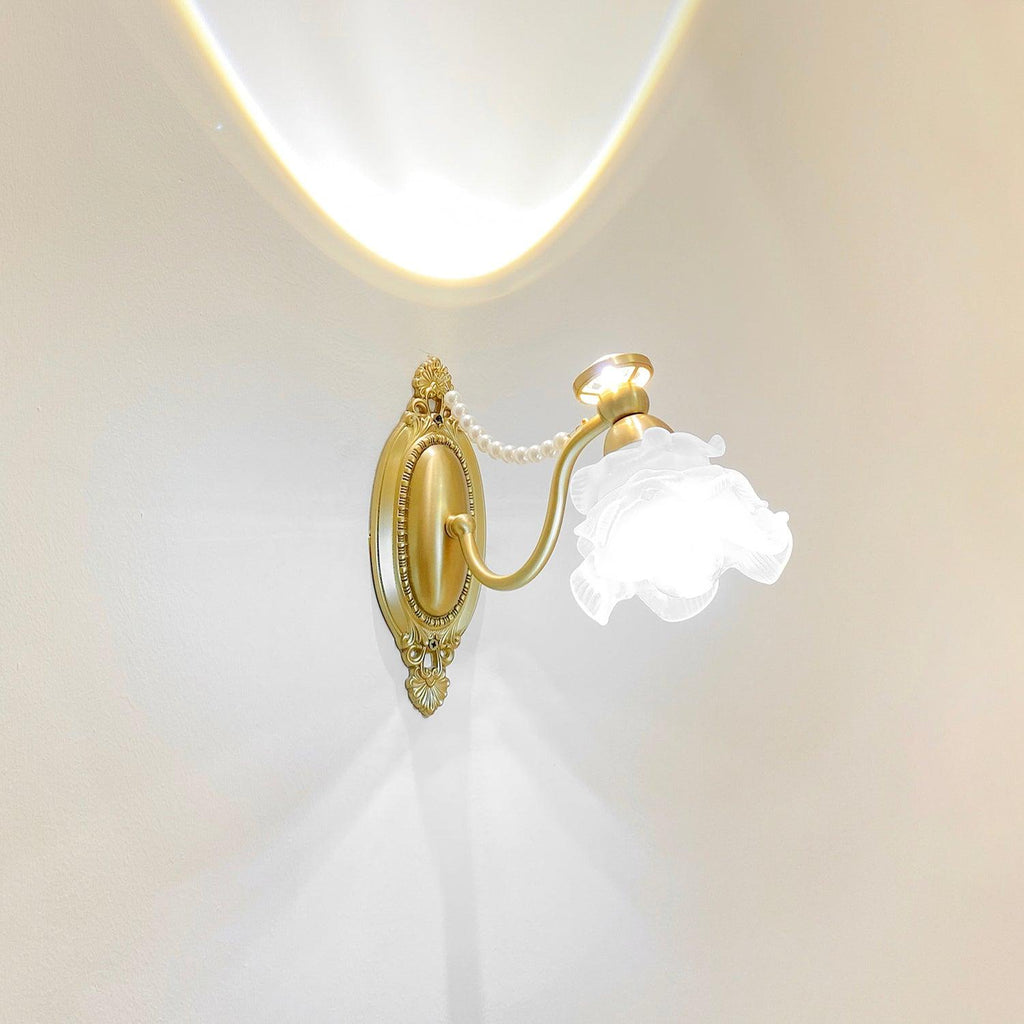 Brass Floral Wall Lamp — product view 12