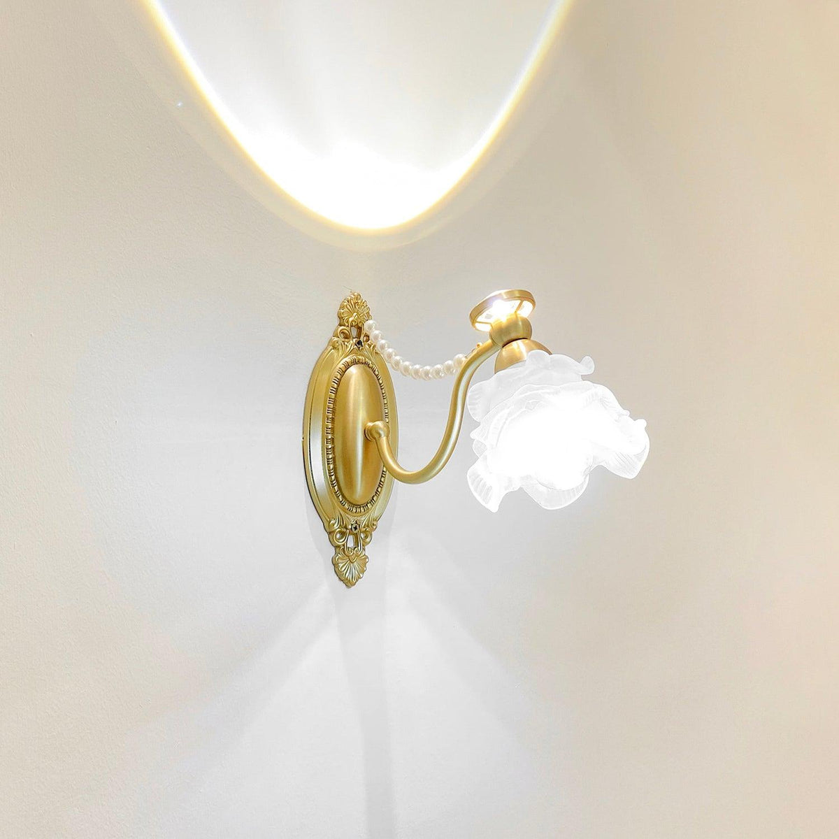 Brass Floral Wall Lamp — product view 12