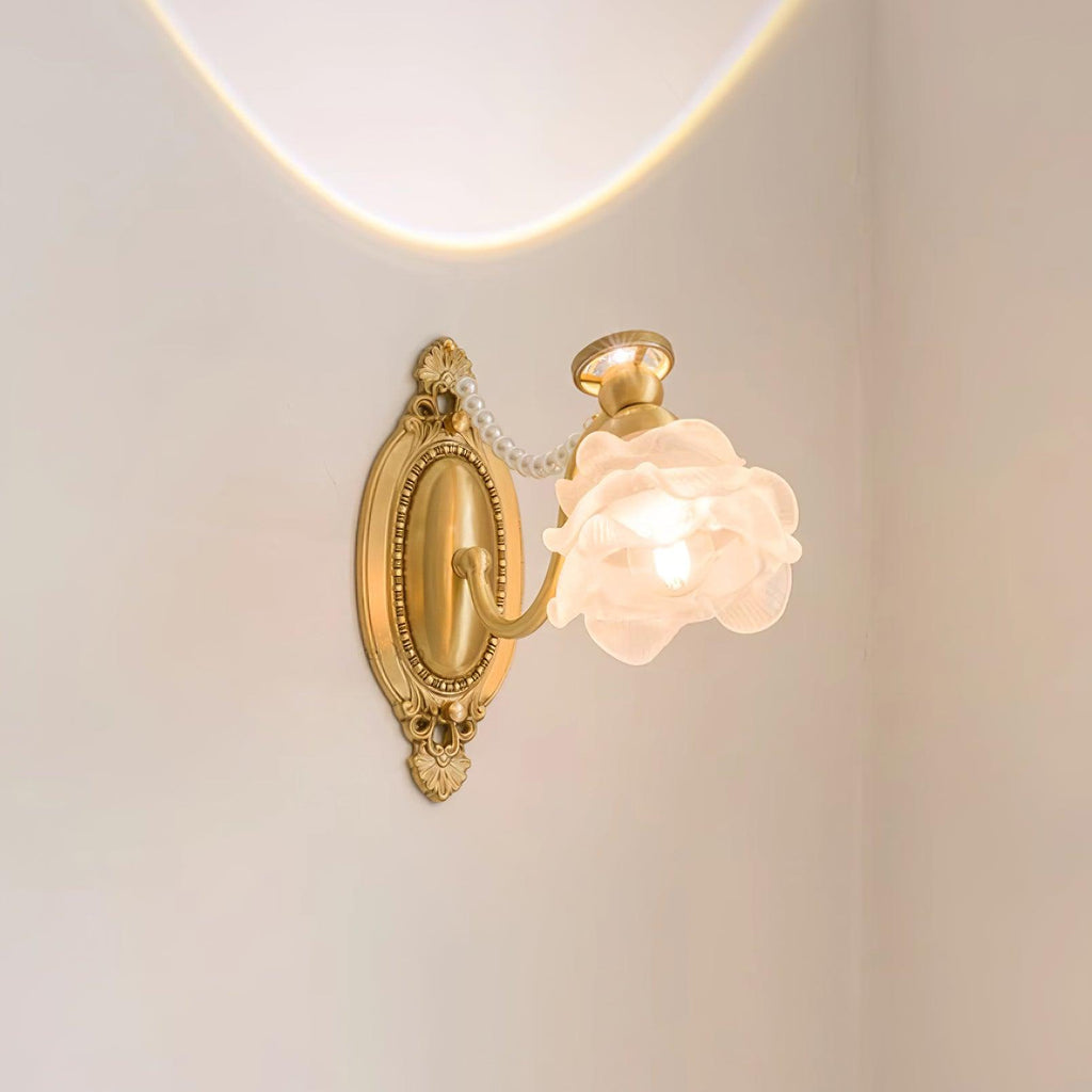 Brass Floral Wall Lamp — product view 13