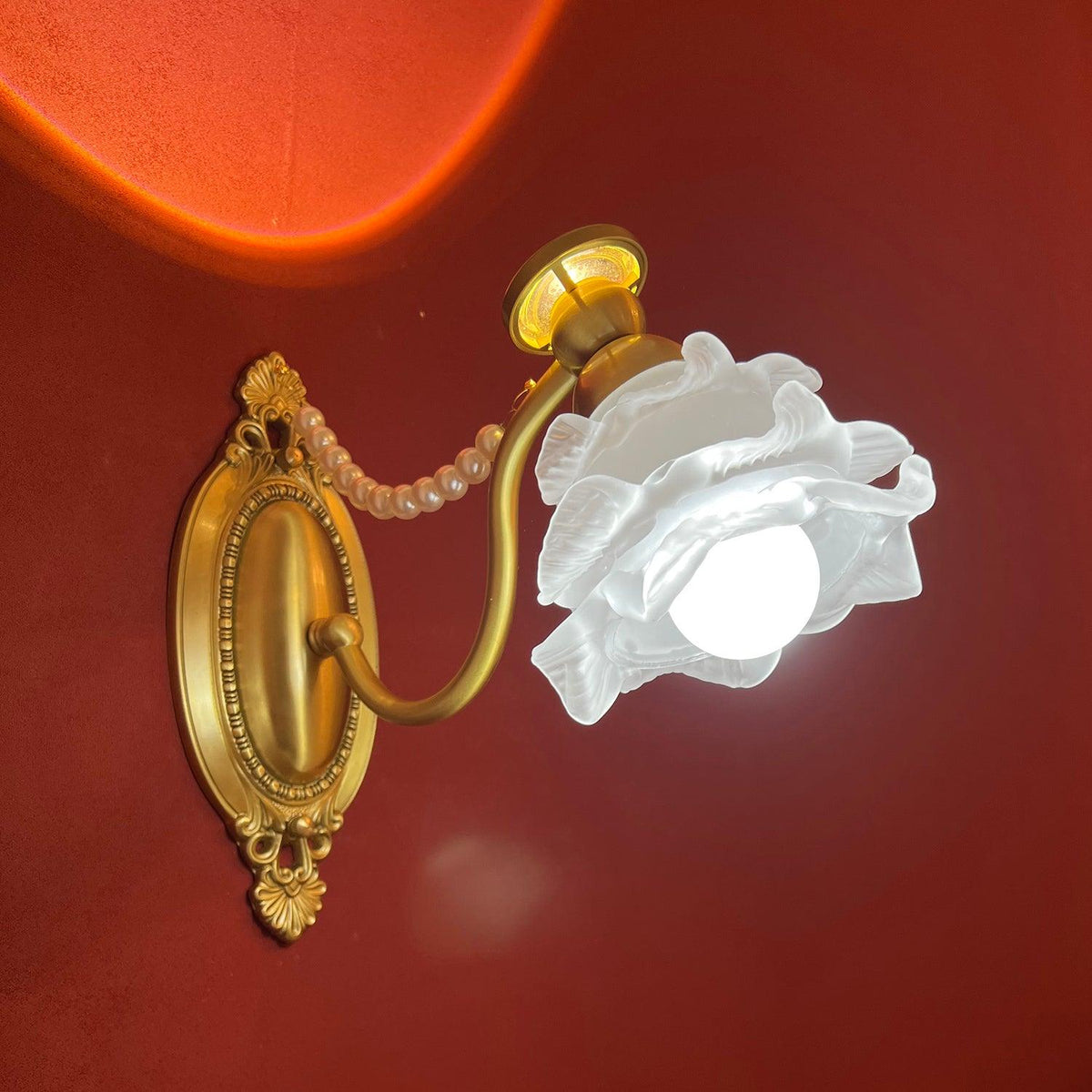 Brass Floral Wall Lamp — product view 14