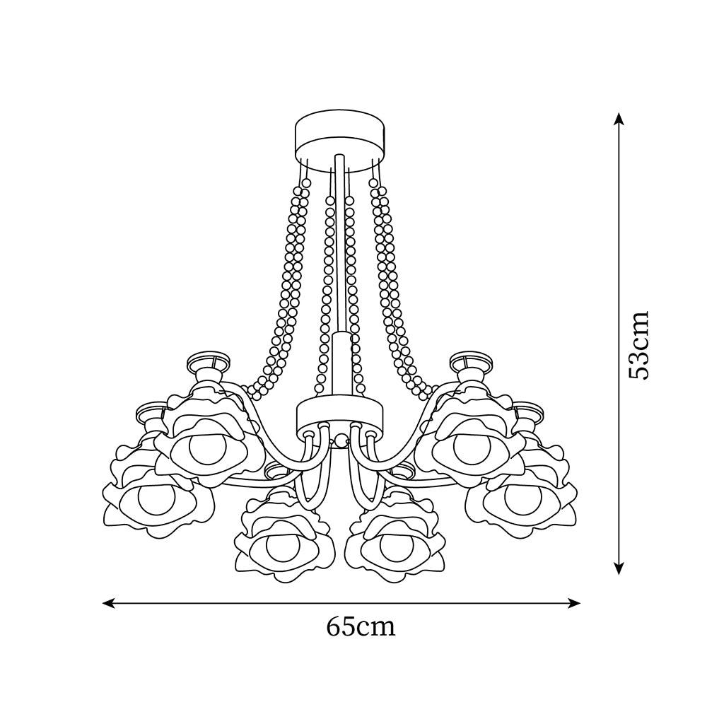 Roses Landi Glass Chandelier — product view 5