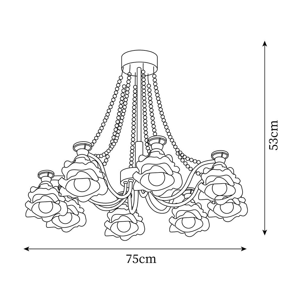 Roses Landi Glass Chandelier — product view 6