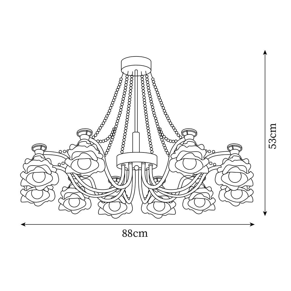 Roses Landi Glass Chandelier — product view 7